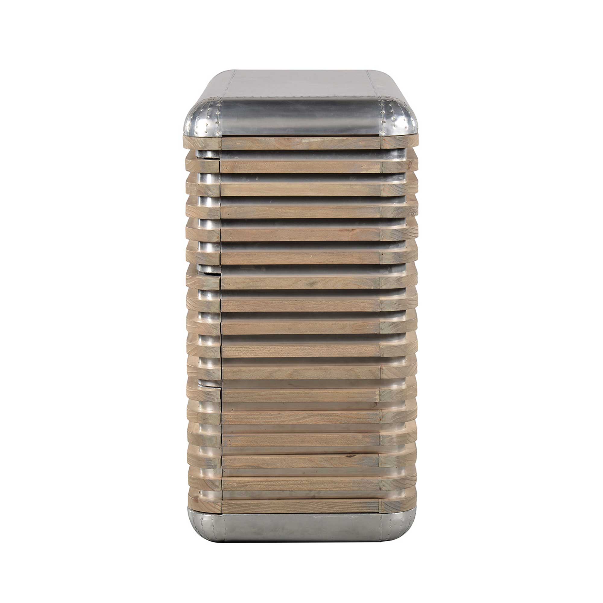 CASTAWAY CHEST LGALUMINIUM&BEACHED Indeca Living