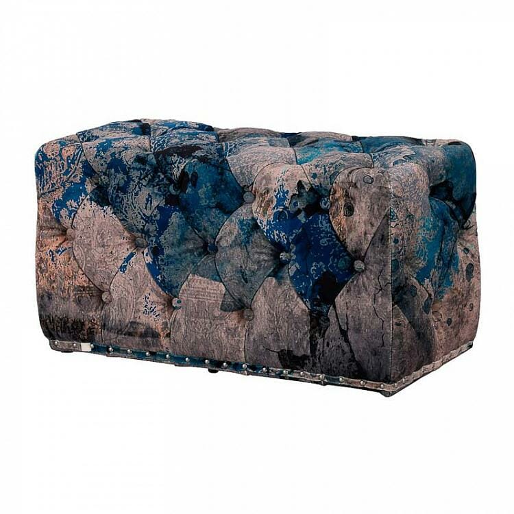 LORD DIGSBY RECT SM FOOTSTOOL-F&D MELTING PAISLEY - Indeca Living