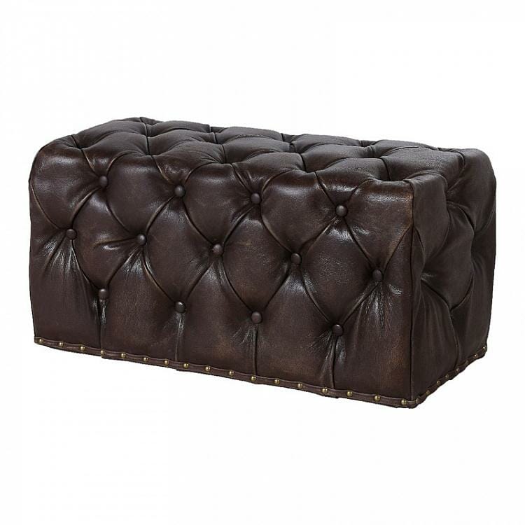 LORD DIGSBY RECT SM FOOTSTOOL-VAG.BRN - Indeca Living