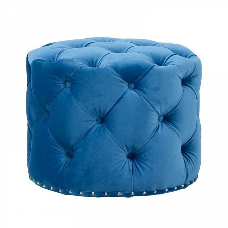 LORD DIGSBY RND SM FOOTSTOOL-R.V.AQUA - Indeca Living