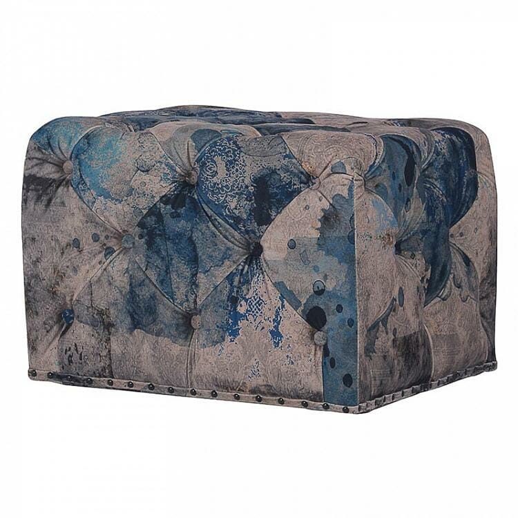 LORD DIGSBY SQR SM FOOTSTOOL-F&D MELTING PAISLEY - Indeca Living