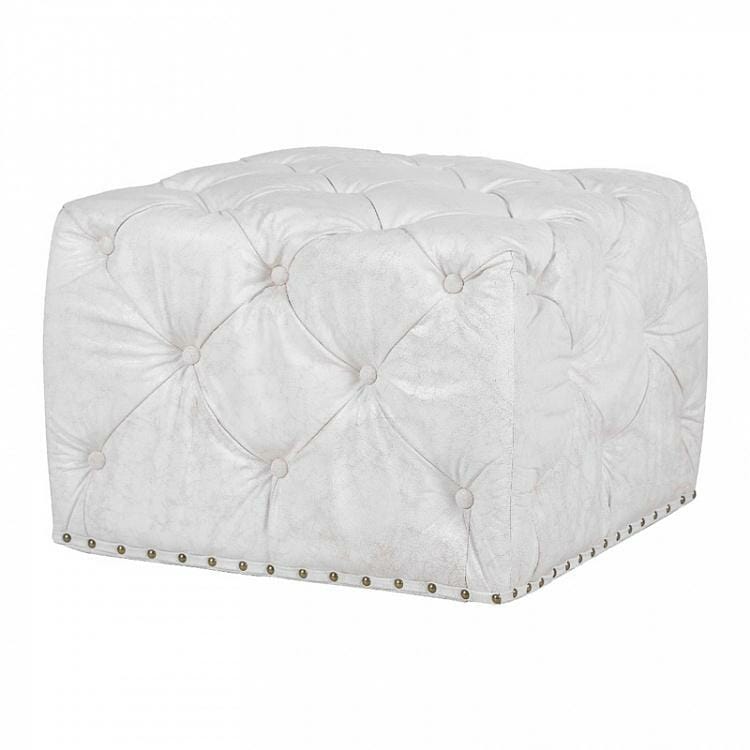 LORD DIGSBY SQR SM FOOTSTOOL-V.BIANCO - Indeca Living